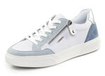 Remonte sneakers gemaakt van nappa- en suèdeleer met metallic afwerking BLAU-WEISS-SILBER
