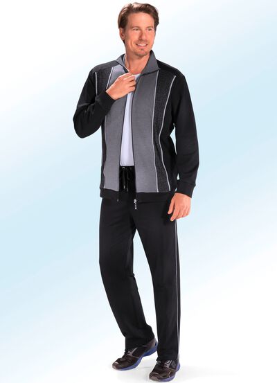 Vrijetijdspak met elastische mouwboorden 