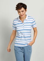 Poloshirt met contrasterende geribbelde manchetten 