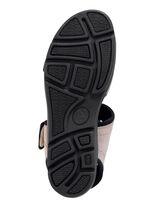 ELENA EDEN sandaal gemaakt van zacht nubuckleer en zwart elastisch materiaal 