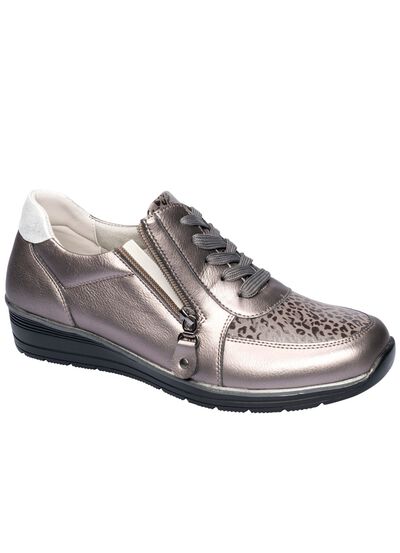 Comfort sneakers in leerlook 