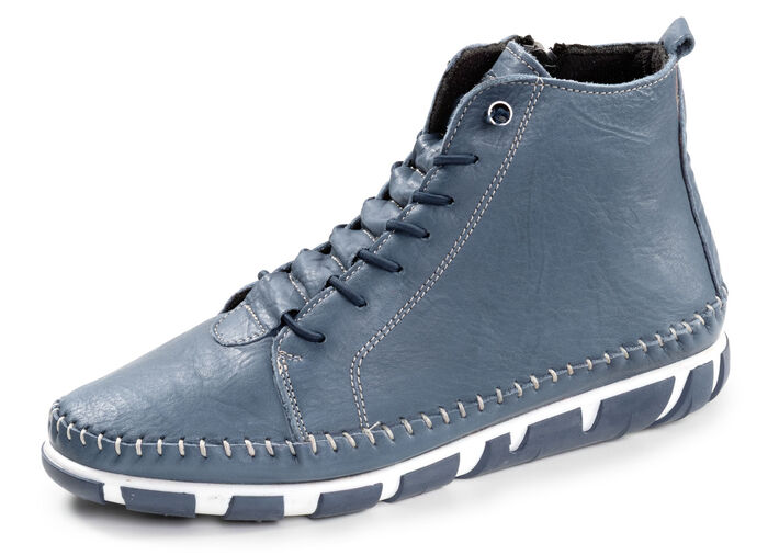 Gemini, comfortabele dameslaarzen, breedte G, met uitneembaar voetbed JEANS