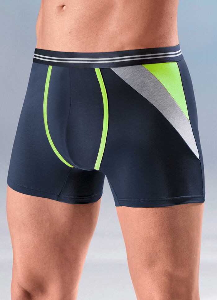 Set van vier broeken met gekleurde inzetstukken 