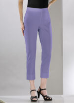 Zachte stretchbroek in 7/8 lengte LAVENDEL