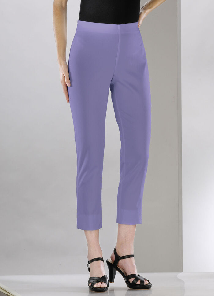Zachte stretchbroek in 7/8 lengte LAVENDEL