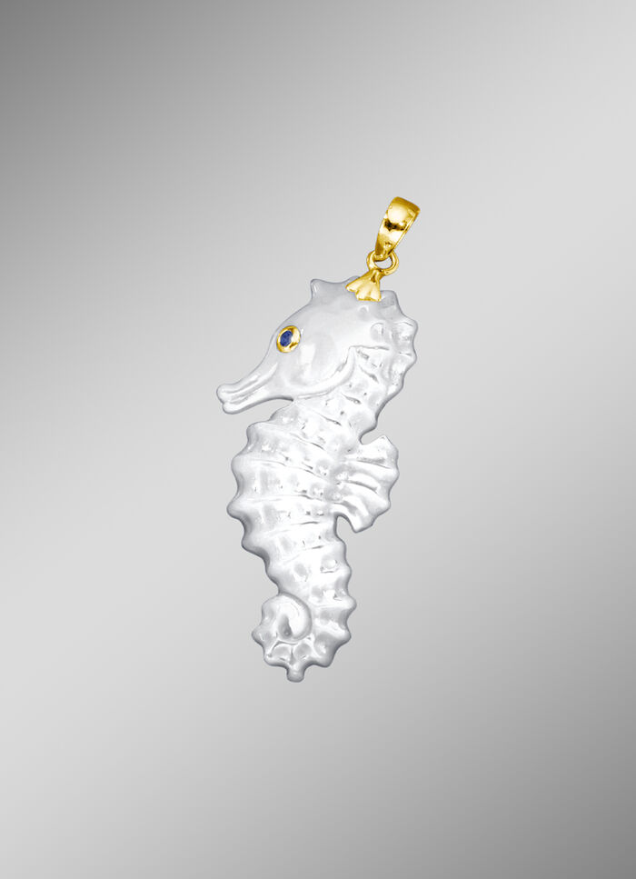 Kettinghanger zeepaardje, echt parelmoer 