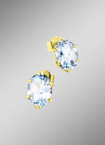 Oorstekers met blauwe topaas 