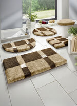 Halfrond tapijt BEIGE-BRAUN