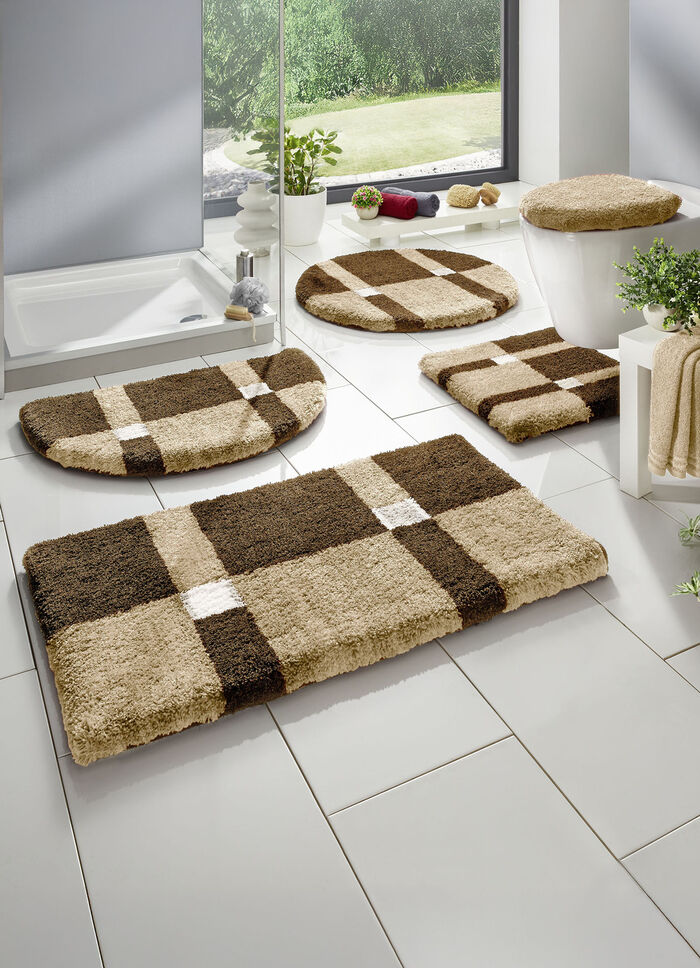Halfrond tapijt BEIGE-BRAUN