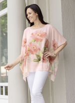 Poncho tuniek met geïntegreerde top 