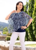 Poncho tuniek met ge&iuml;ntegreerde top 