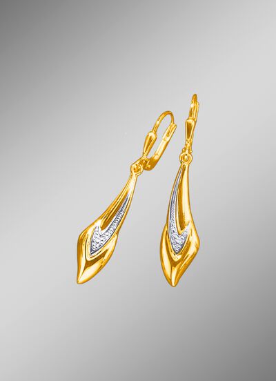 Tweekleurige oorbellen 