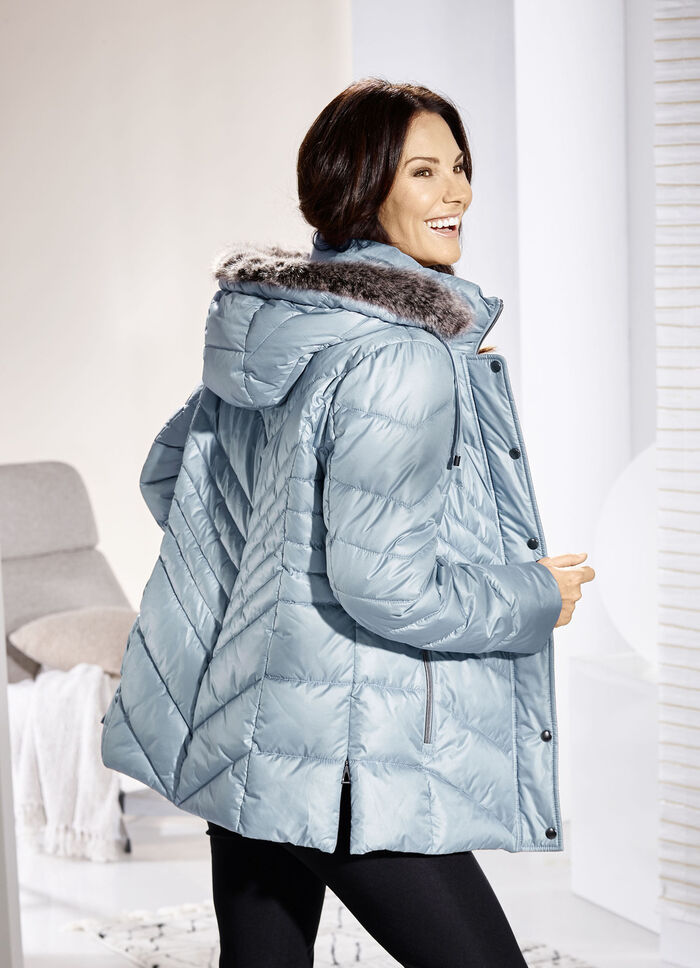 Jas met ritssluiting bij de zijsplitten BLEU