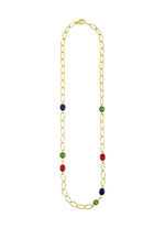 Kleurrijke elegantie: ketting met kwarts in verschillende kleuren 