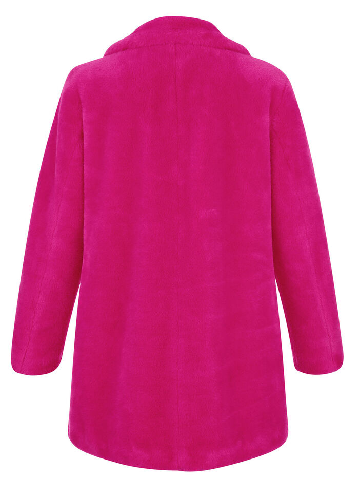 Jas van imitatiebont FUCHSIA