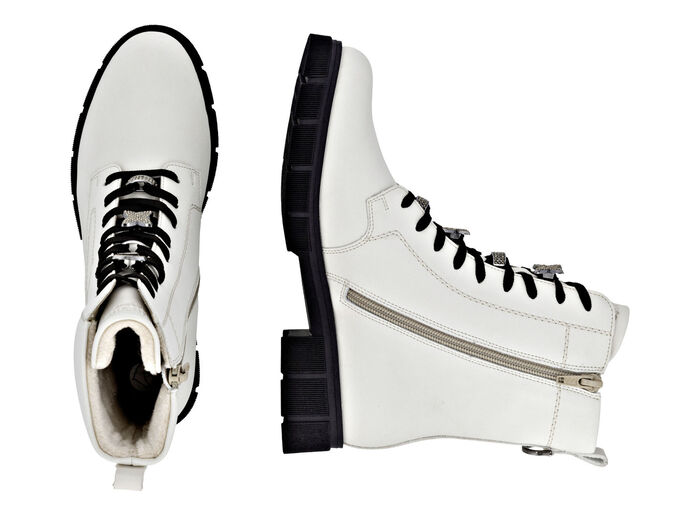 Remonte, chique dames enkellaarsjes, winterschoenen, breedte G, met rits NATURWEISS