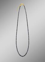 Uitzonderlijke ketting met ruwe diamanten in donkergrijs 