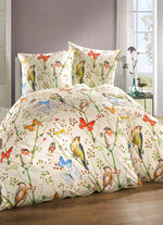 Zacht-Renforcé beddengoedset met all-over digitale print 