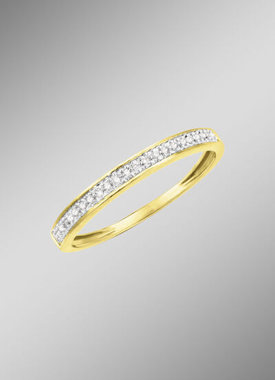 Fijne damesring met diamanten 