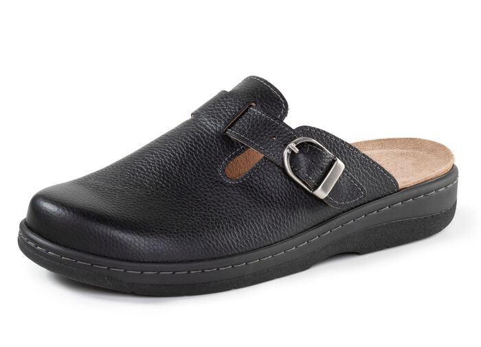 GINO GALANTE klomp van generfd nappaleer ZWART