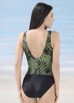 Laurina badpak met ruches en half korset 