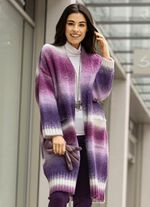 Gebreide jas van garen met pluizig effect 