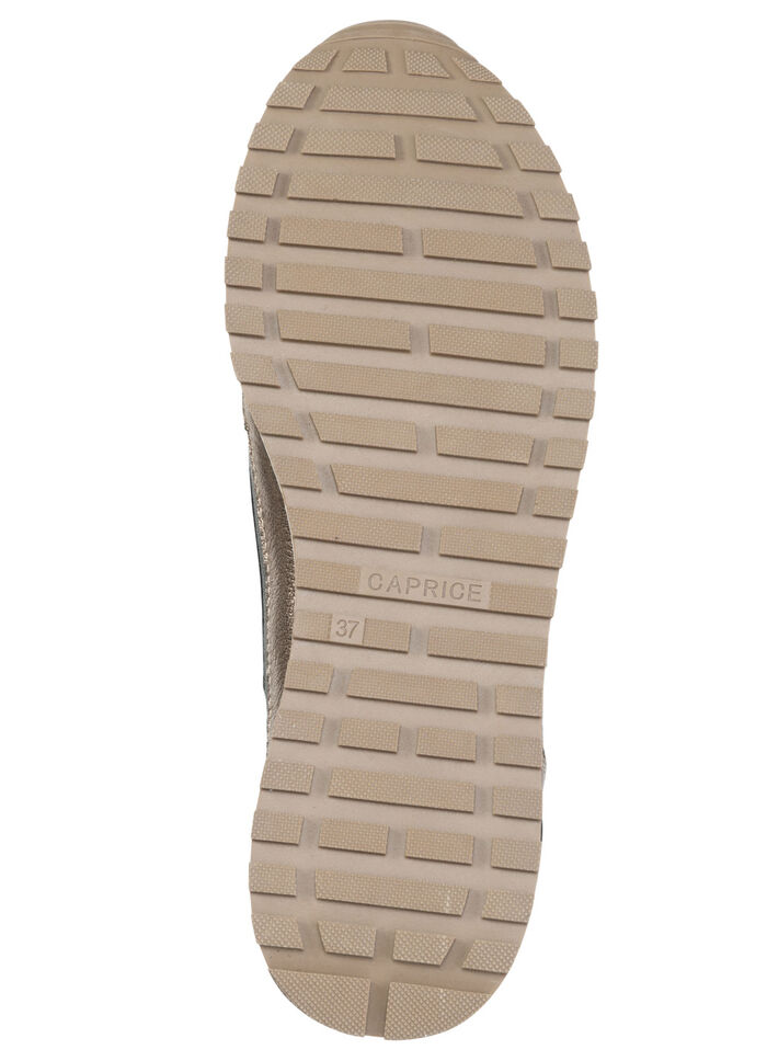 Caprice, trendy damessneakers, breedte G, met uitneembaar leren voetbed SCHWARZ-BRONZE