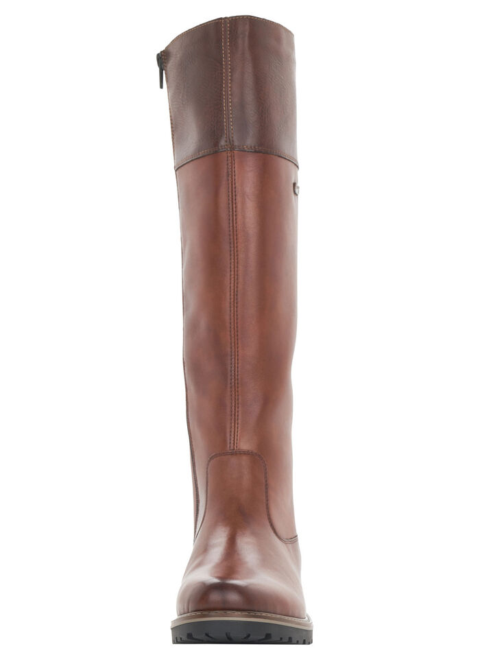 Remonte, gevoerde dameslaarzen, winterschoenen, breedte G, met rits KASTANJEBOLEET-MOKKA