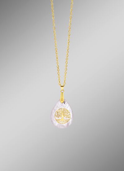 Prachtige hanger met echt bergkristal 