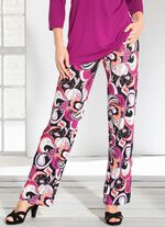 Broek met expressief dessin 