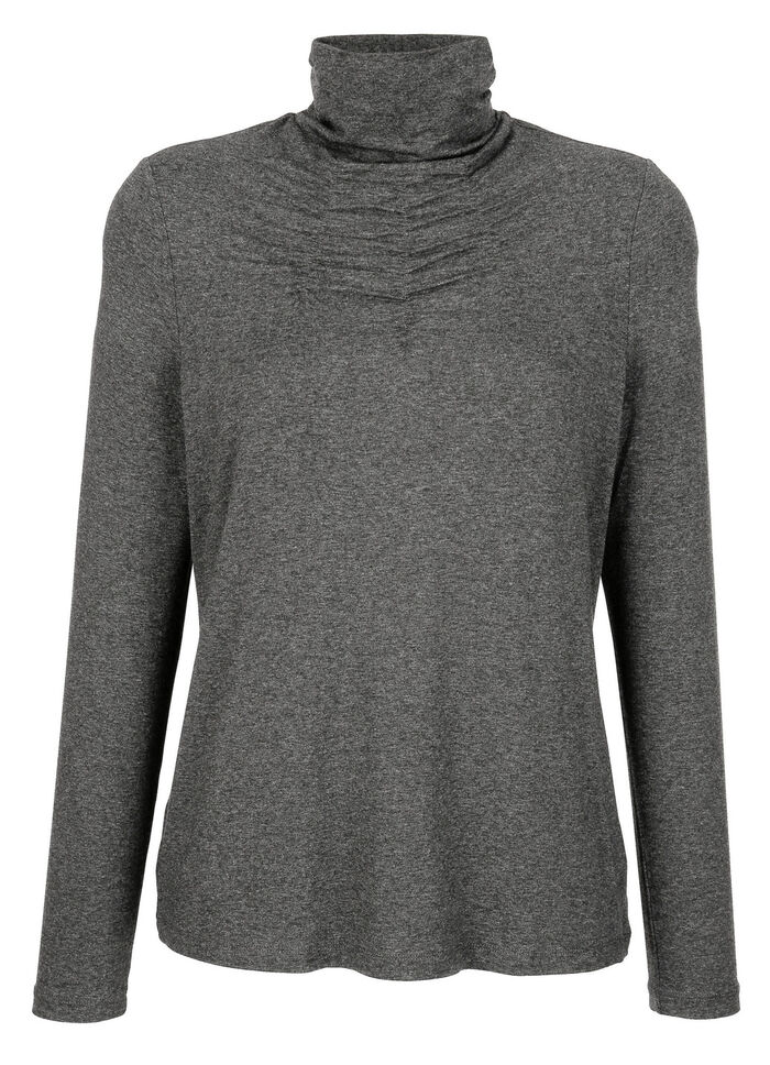 Shirt met ruches in 5 kleuren ANTRACIET