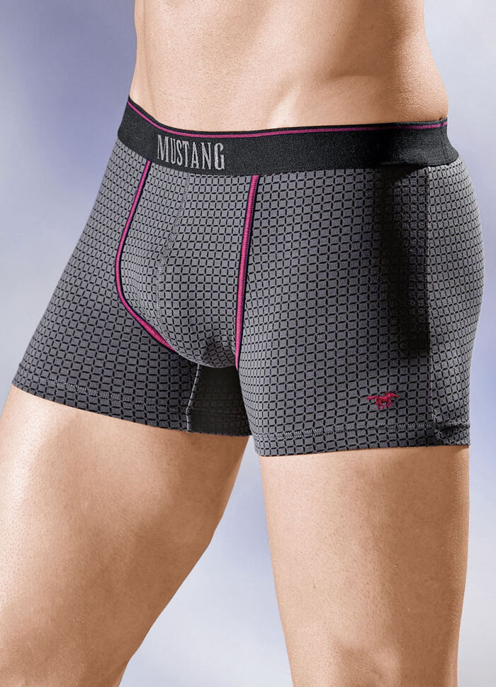 Mustang drie-pack broeken met patroon GRAFIET-ZWART