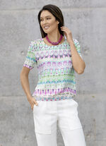 Tuniek met felgekleurde print 