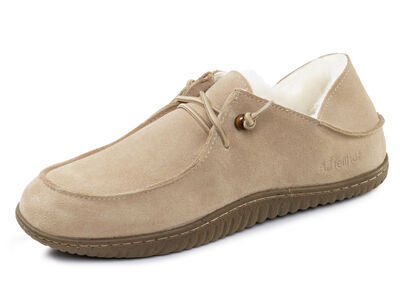 Gevoerde herenpantoffels, winterschoenen, met lamsvacht 