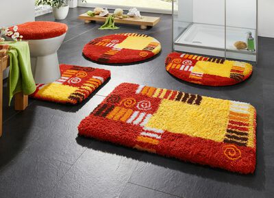 Badkamerset met antislip latex achterkant 