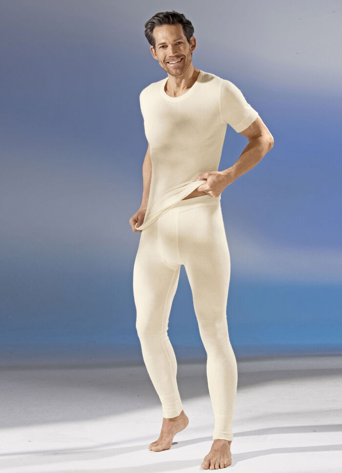 Lange onderbroek met angora in ecru 