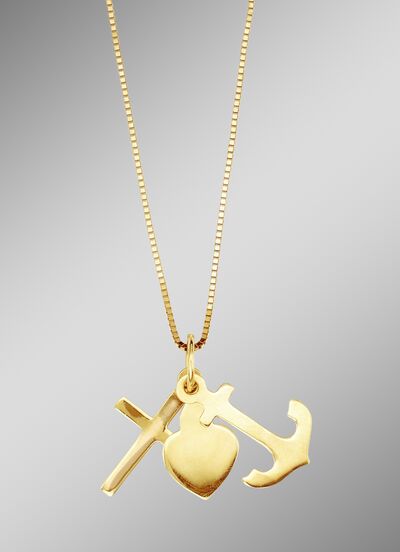 Kettinghanger 'Geloof, liefde en hoop', met Venetiaanse ketting 