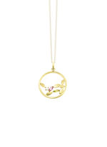 Hanger met edelstenen en synthetische zirkonia 