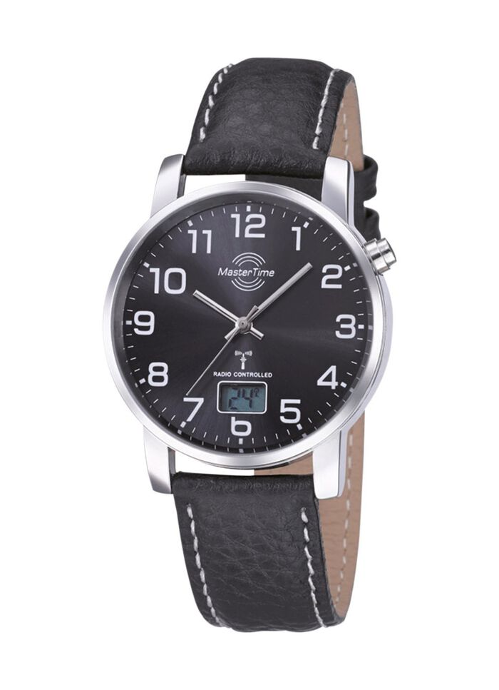 Prachtig leren herenpolshorloge 