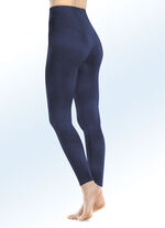 Twee-pack leggings met biologisch katoen 1 X GRIJS GEMÊLEERD, 1 X MARINE