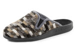 Slippers gemaakt van textielmateriaal met een patroon GRAU-MULTICOLOR