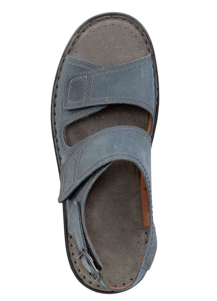 GINO GALANTE sandaal van gevet, geschaduwd rundnubuckleer JEANS