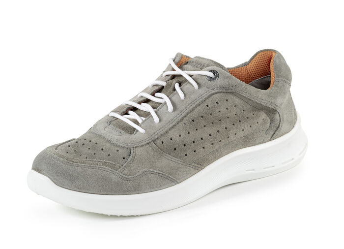 Veterschoen gemaakt van zacht suède KAKI