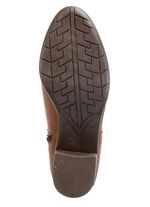 ELENA EDEN enkellaarsjes met trendy decoratieve klinknagels COGNAC