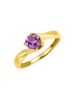 Eersteklas damesring met echte amethist 