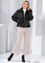 Enkellange broek met wijde pijpen  