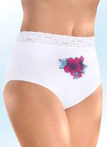 Verpakking van vier slips met kanten tailleband 