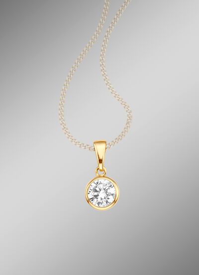 Kettinghanger met synth. zirkonia 
