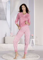 Twee-pack gestreepte pyjama's van geverfd garen 
