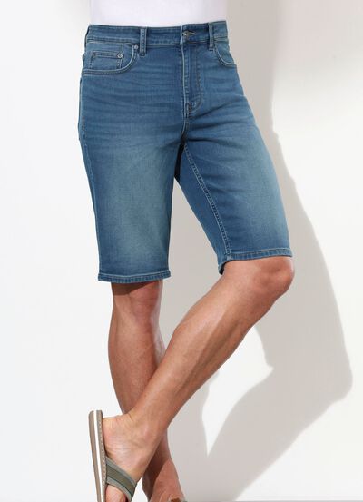 Denim bermudashort in 3 kleuren 